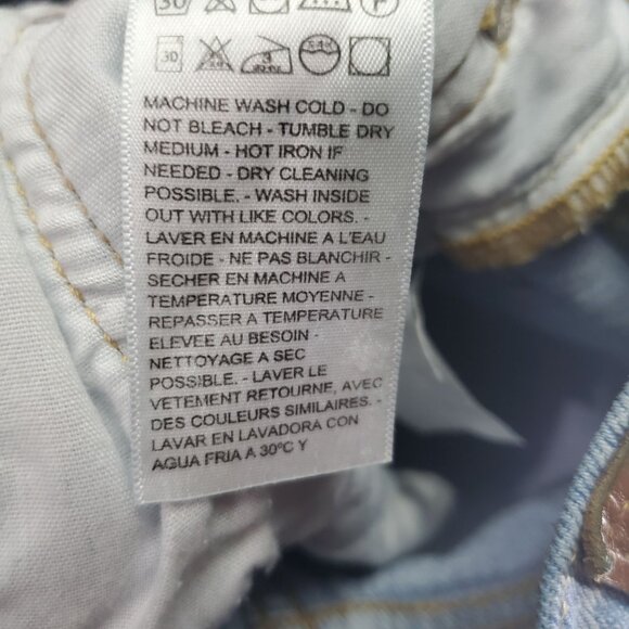 Levis Jeans Womens 24 Blue 501 Premium Big E Straight Ankle Stretch Denim - Picture 8 of 16